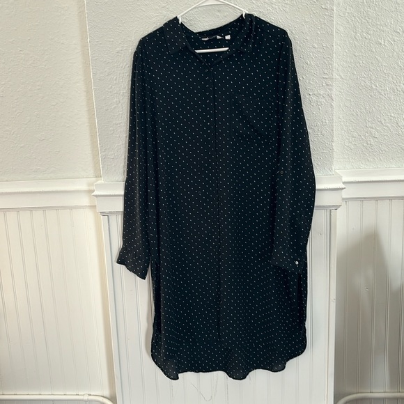 Women’s XXL Polka Dot Button Down Dress - Picture 1 of 8